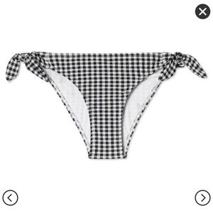 Gingham print bikini bottoms
